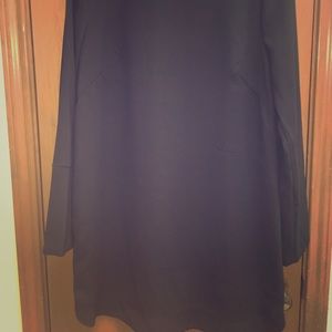 little black bell sleeve dress